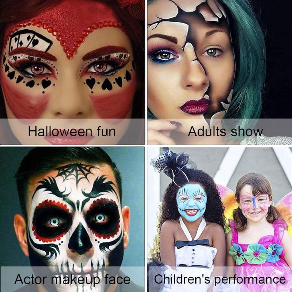 PATPAT Body Painting Face Paint Kit, 15 Color Non-Toxic Professional Palette Washable with Brush for Kids for Art Show Halloween Party Colsplay Makeup Body Festive Face Paint Kids PATPAT Body Painting Face Paint Kit, 15 Color Non-Toxic Professional Palette Washable with Brush for Kids for Art Show Halloween Party Colsplay Makeup Body Festive Face Paint Kids
